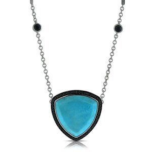 NEW Ben Bridge Turquoise & Black Sapphire Necklace